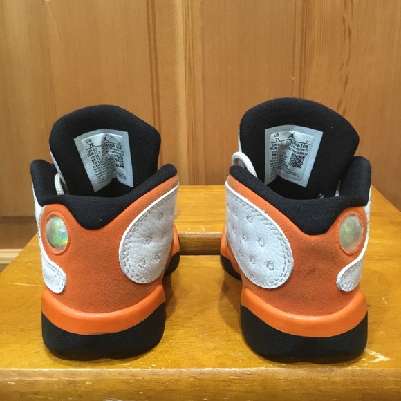 Nike Air Jordan 13 "Starfish" White Orange Retro TD Size 7C PS DJ3004-108 - Picture 5 of 7
